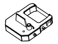 Diagram of the ribbon cassette with an arrow indicating the knob should be turned clockwise.